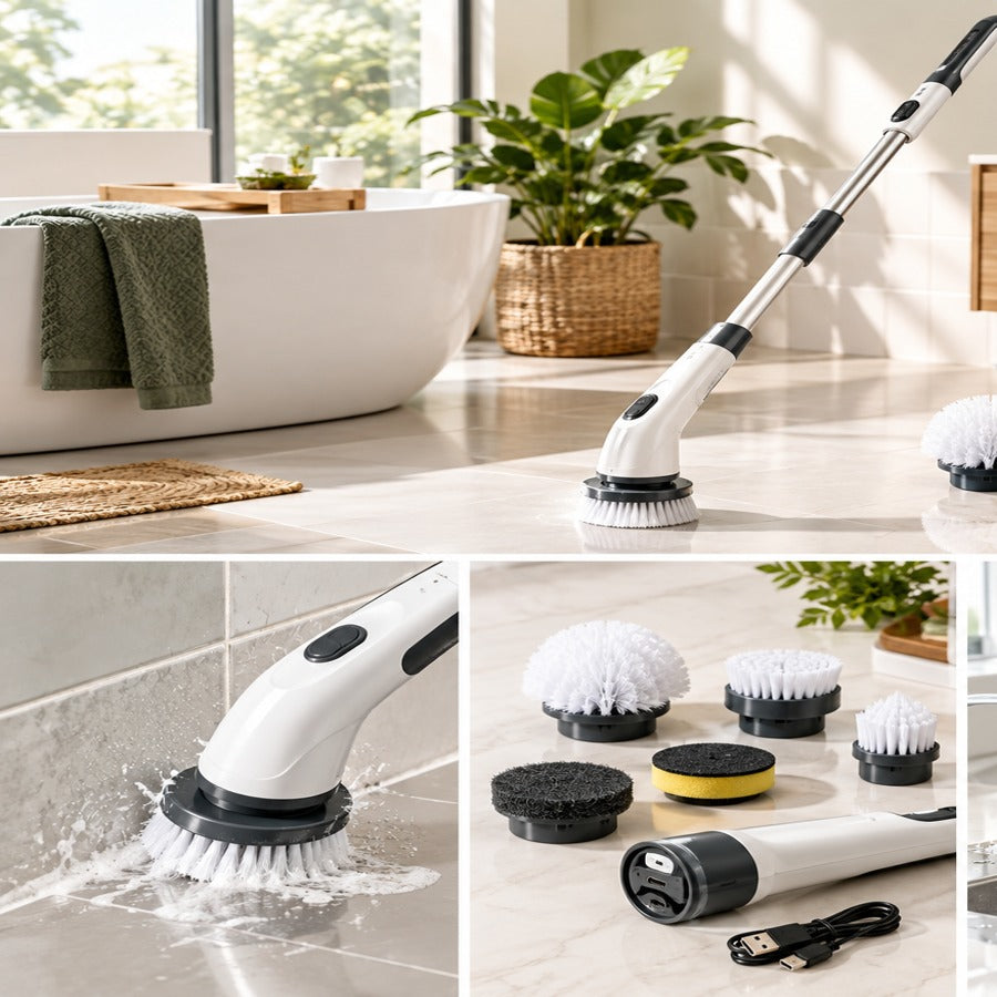 Electric spin cleaning brush main product view