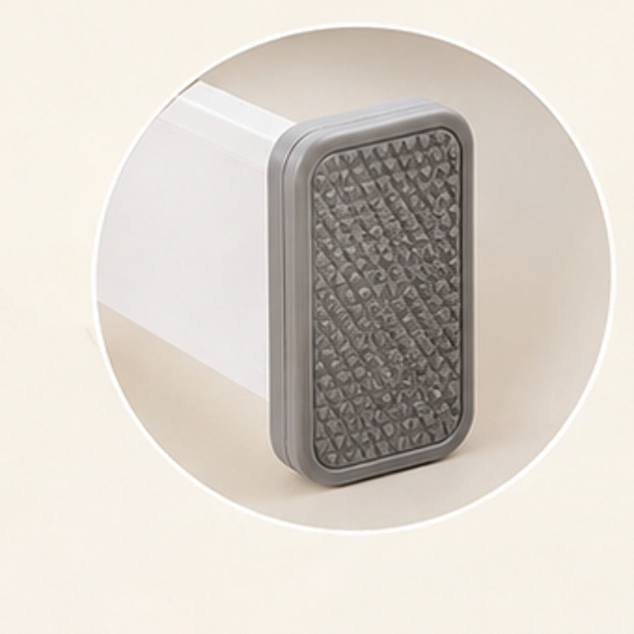 Adjustable drawer dividers close-up of grip end