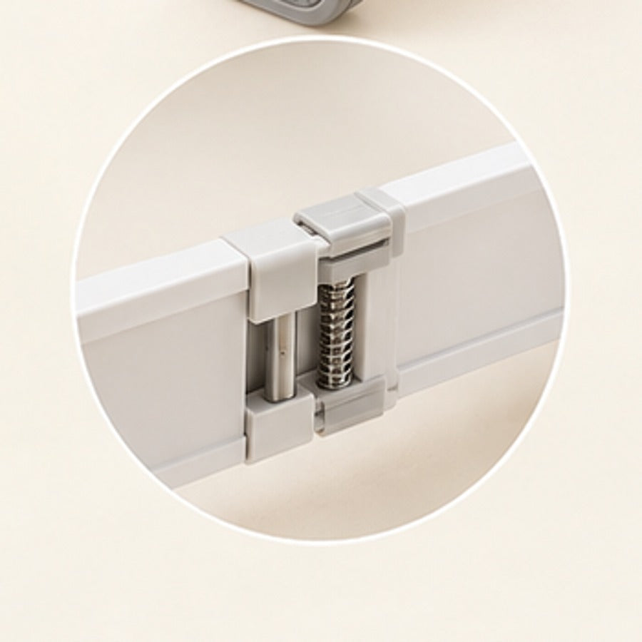 Adjustable drawer dividers close-up of adjustment mechanism
