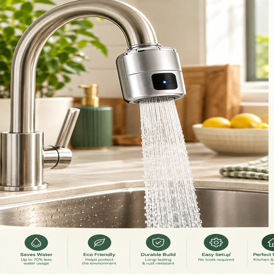 Automatic water-saving tap attachment main product view