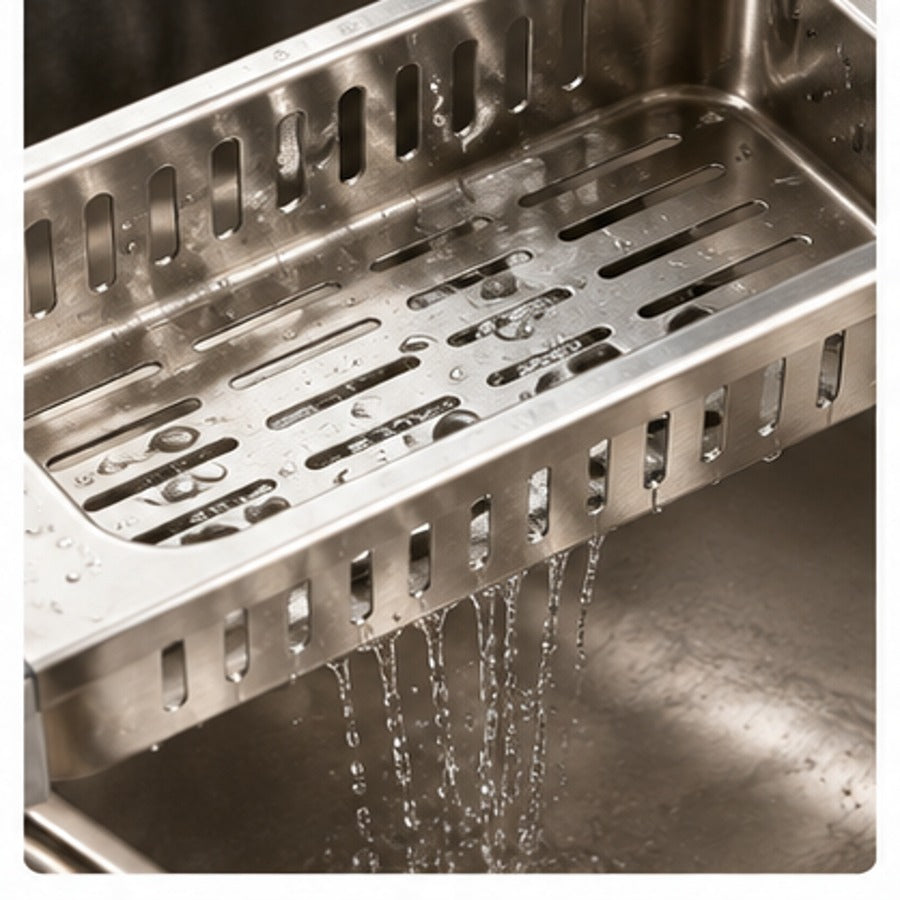 Expandable sink caddy drainage basket