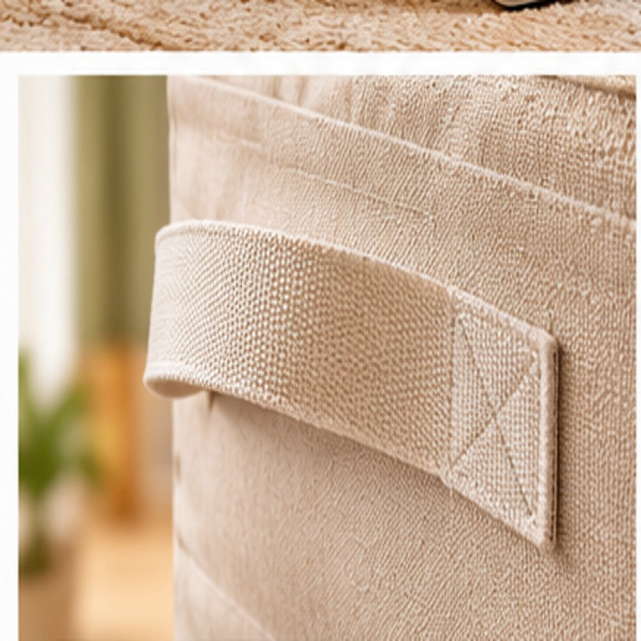 Foldable storage bags reinforced handle