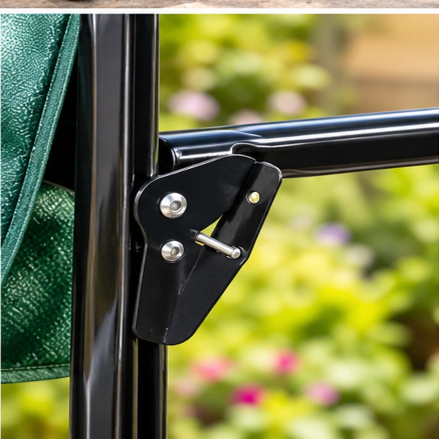 Folding garden kneeler seat folding hinge
