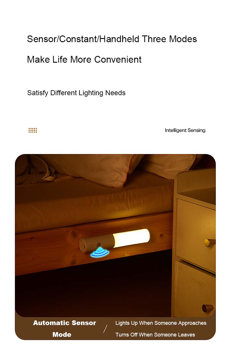 Rechargeable Motion Night Light — under-bed use