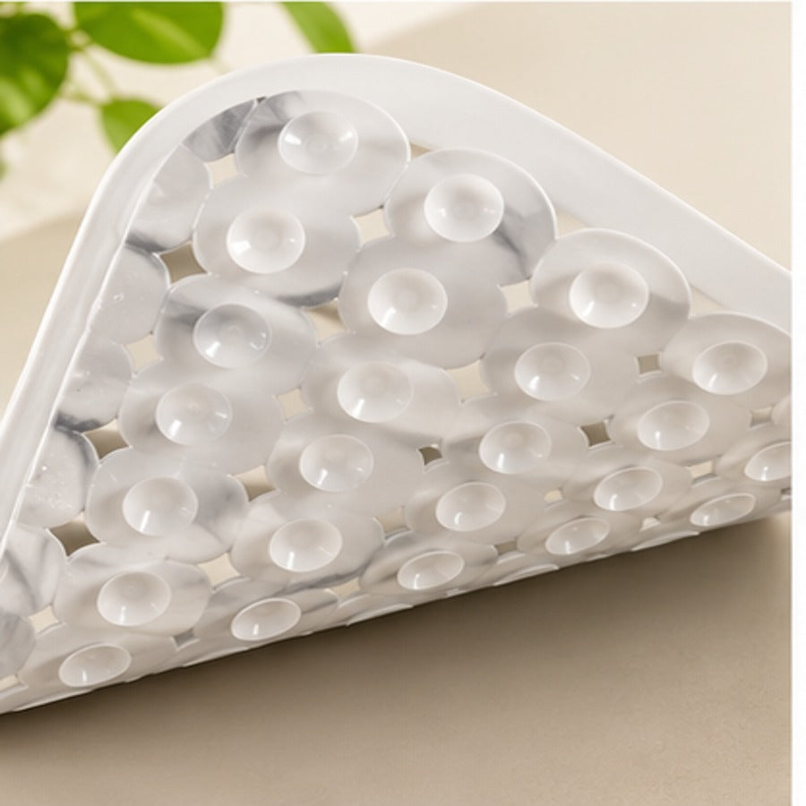 No-slip shower mat suction base