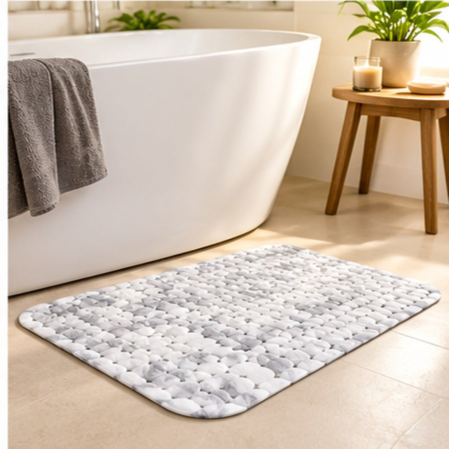 No-slip shower mat in modern bathroom
