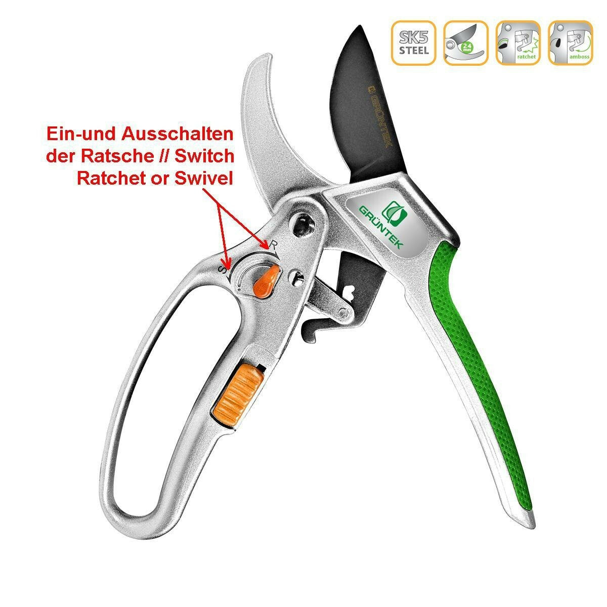 Ratchet Garden Secateurs — alternate product view