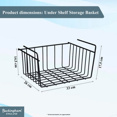 Under-Shelf Hanging Basket — installed view
