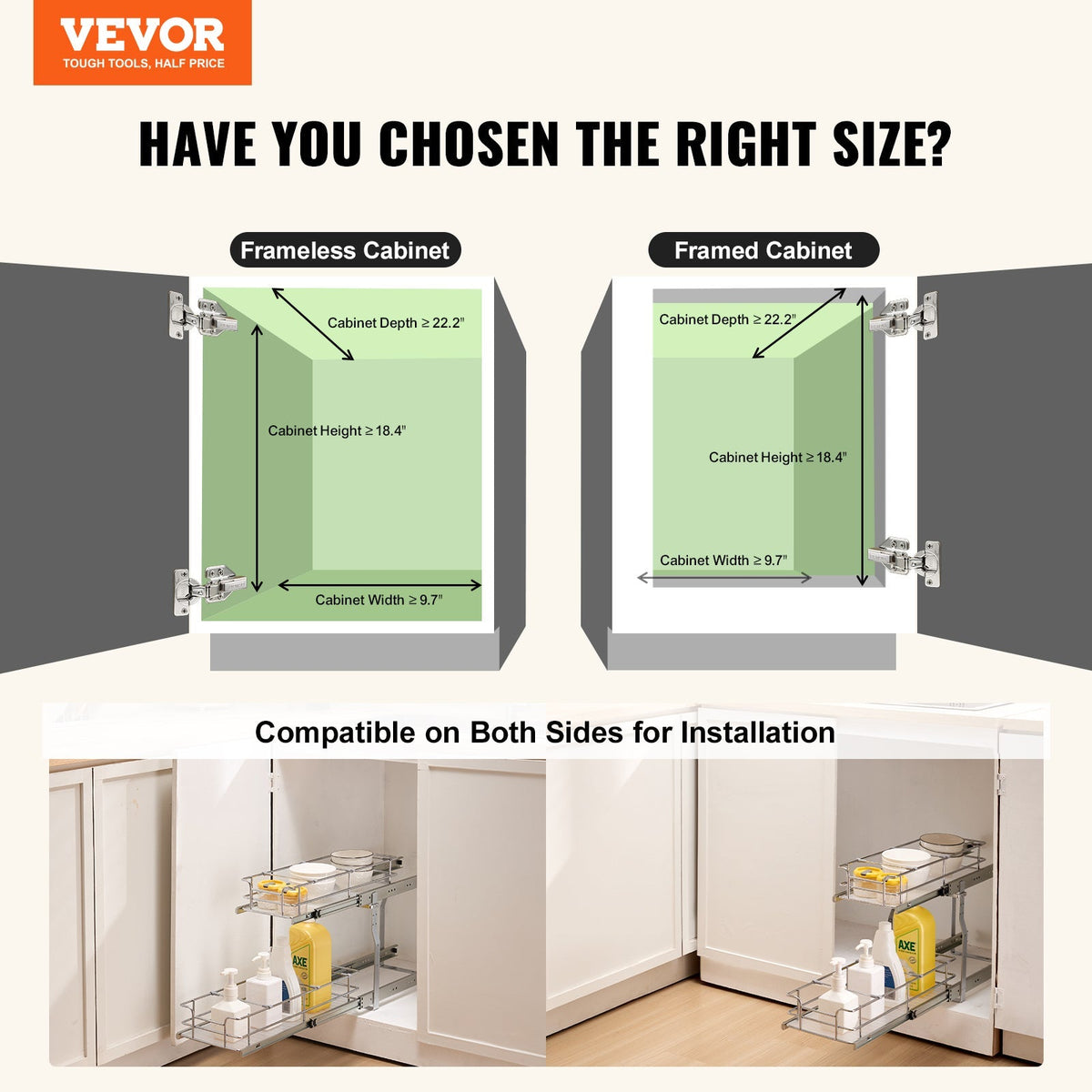 Under-Sink Pull-Out Organiser — installed view